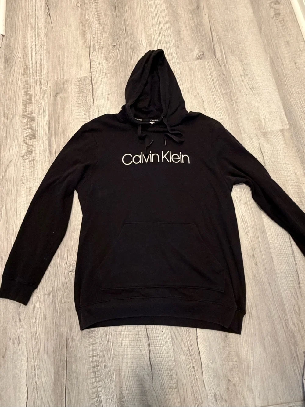 Calvin Klein Black Logo Crewneck Hoodie
